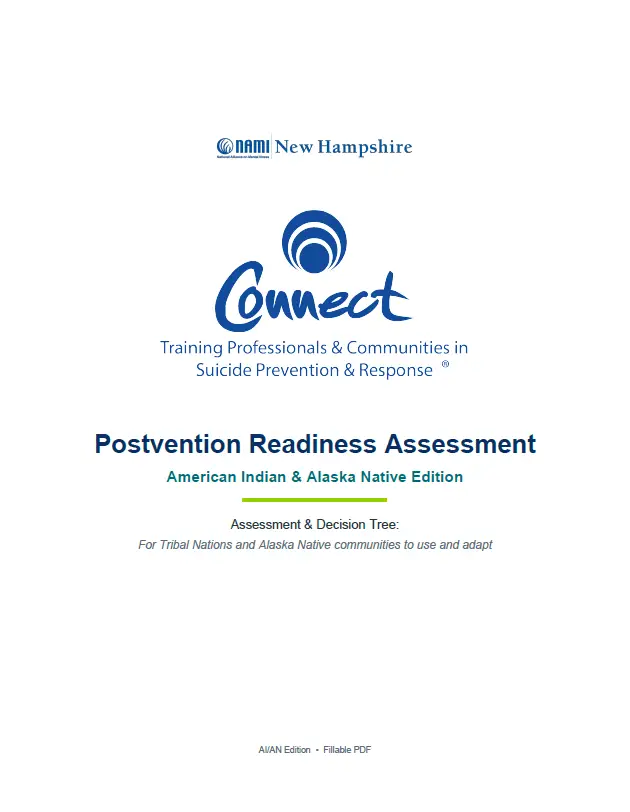 Connect Postvention Readiness Assessment - American Indian & Alaska Native Edition Cover Page